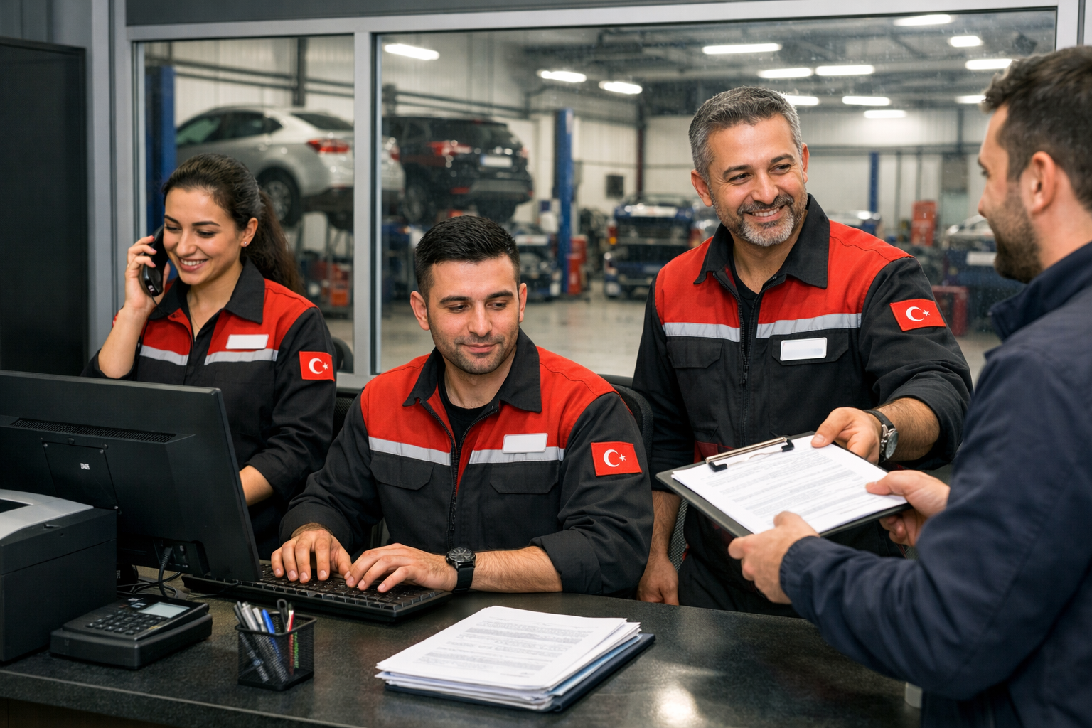 Servis ekibi ile iletisim ve destek