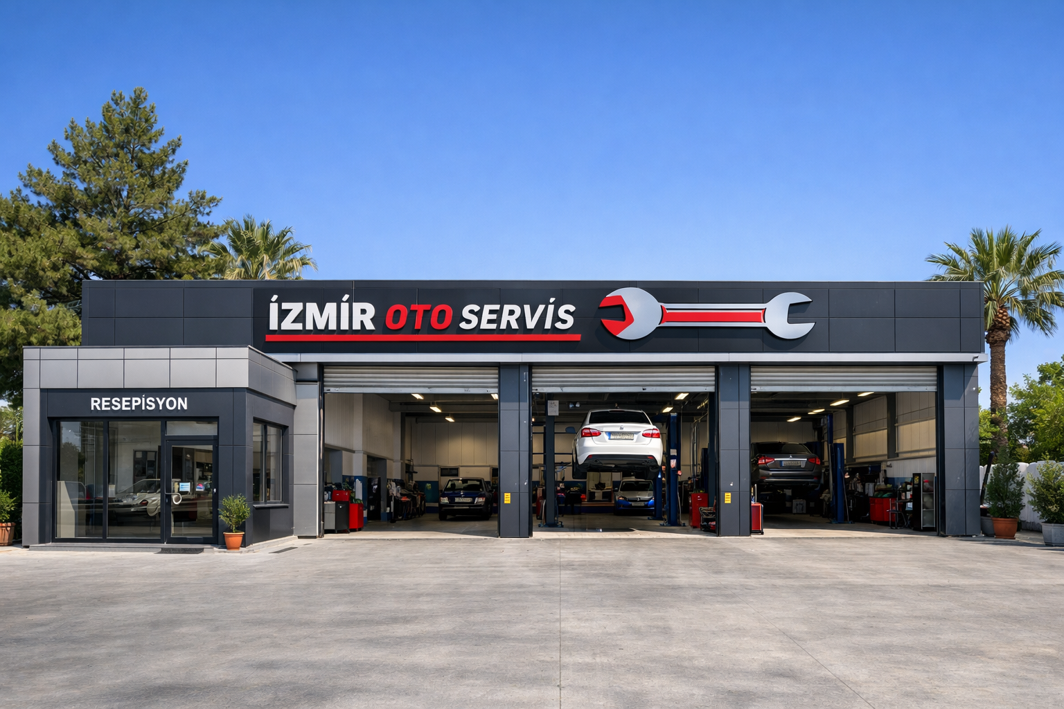 Teknik Oto Bakim servis merkezi dis gorunum